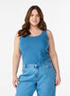 Effen basic top in katoen, Grijs, Model image number 0