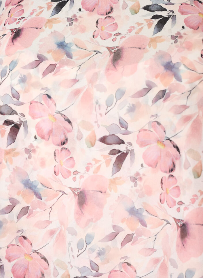 Maxi jurk met ruches en afneembare cape, Wit, Packshot image number 2