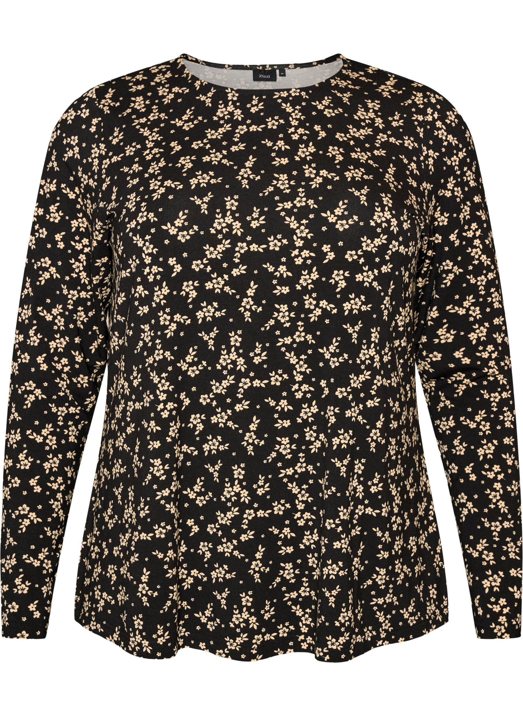 ZizziBlouse met lange mouwen, Zwart, Packshot image number 0