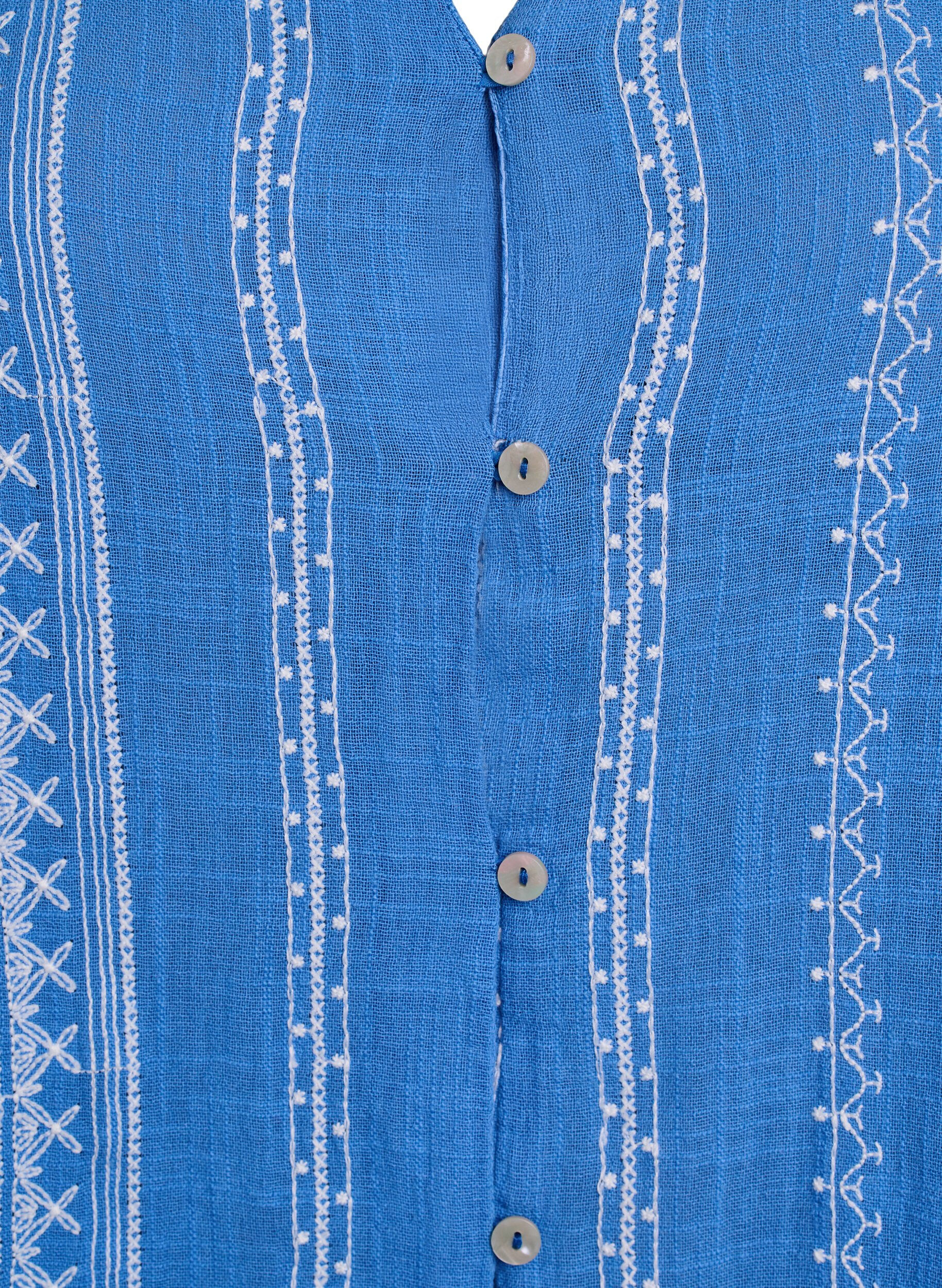 Zizzi Tunic met geborduurd patroon, Blauw, Packshot image number 2