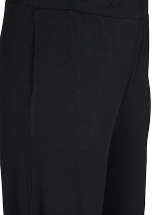 7/8 pyjama broek in viscose, Black, Packshot image number 2