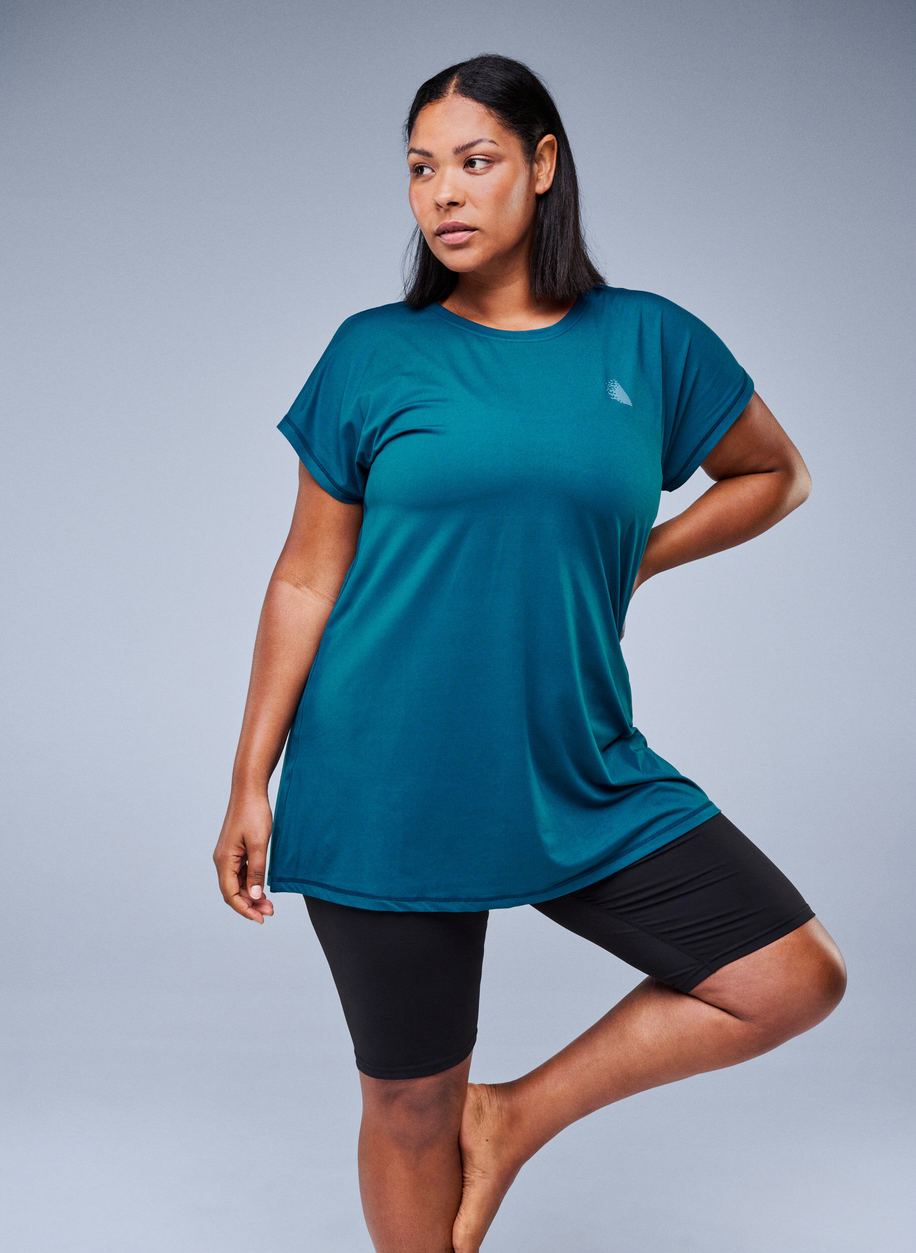 ZizziLang workout T-shirt, Blauw, Image image number 0