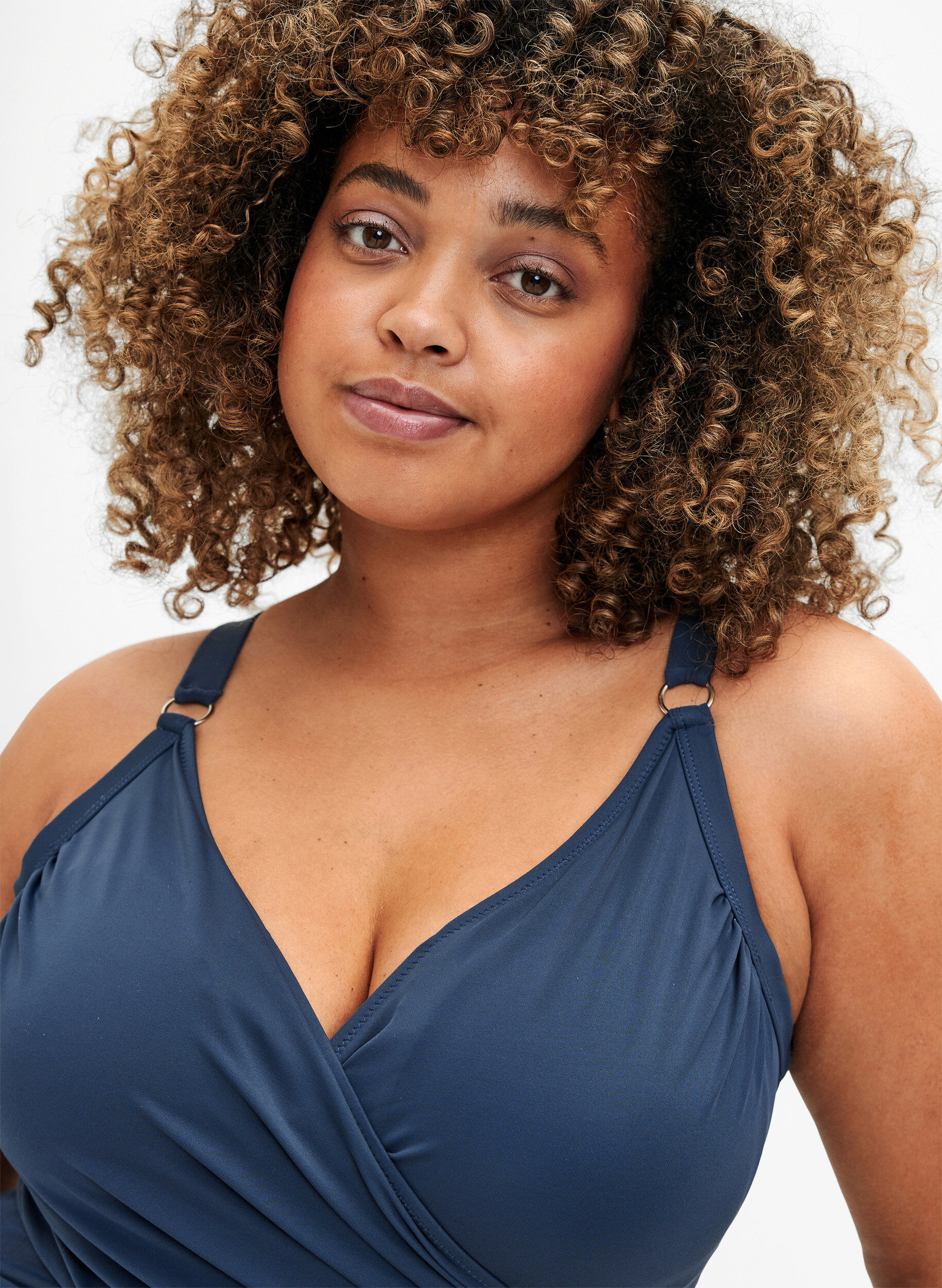 Zizzi Badpak met wikkel, Blauw, Model image number 2