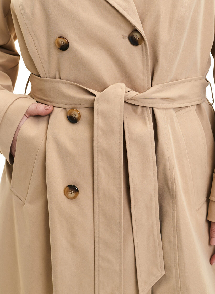 Trenchcoat met zakken en riem, Nomad, Model image number 2