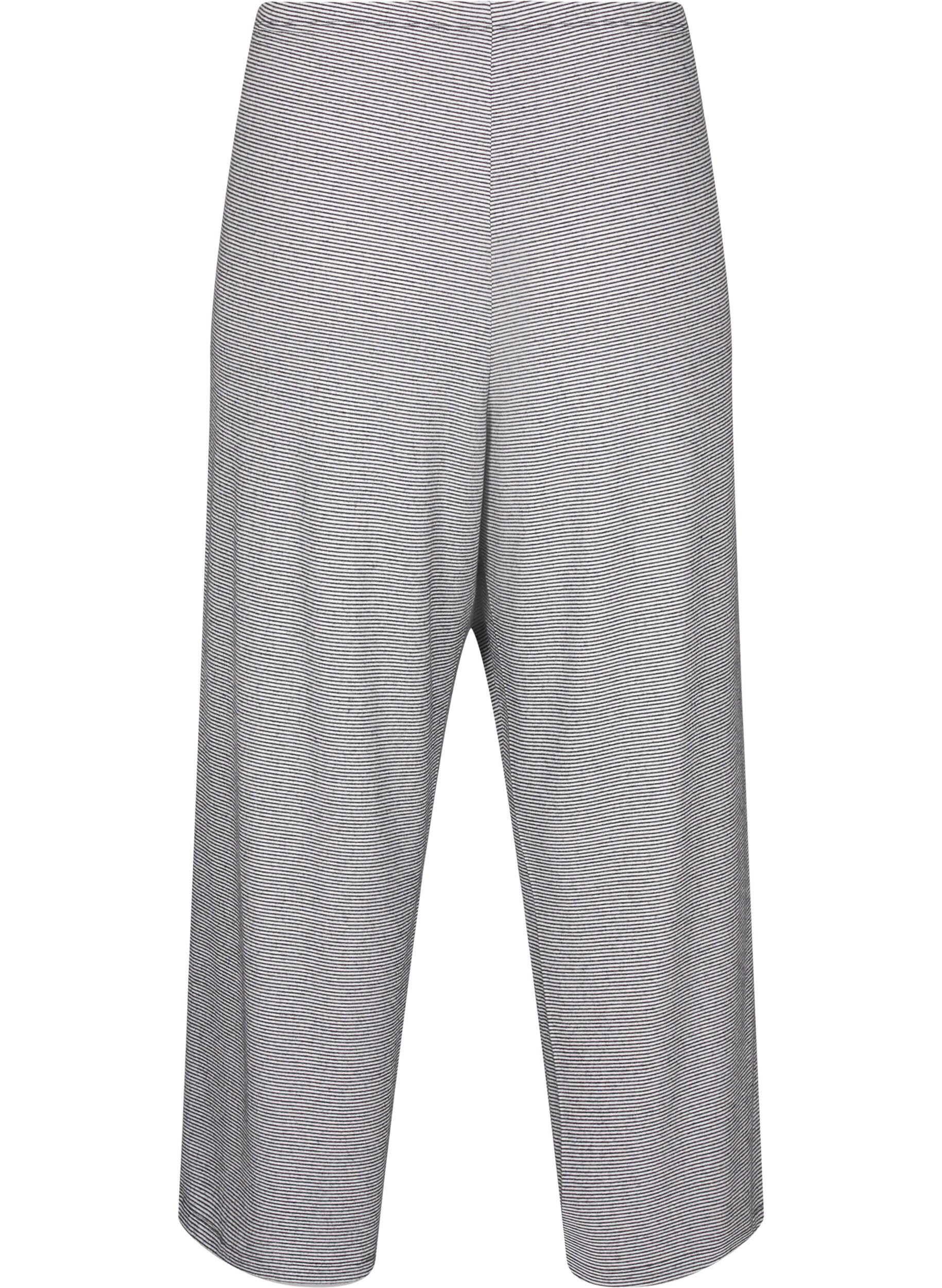 Zizzi Nachtbroek met zakken, Striped DGM , Packshot image number 1