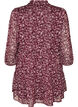 Tuniek met bloemenprint en glitterdraden, Rood, Packshot image number 1