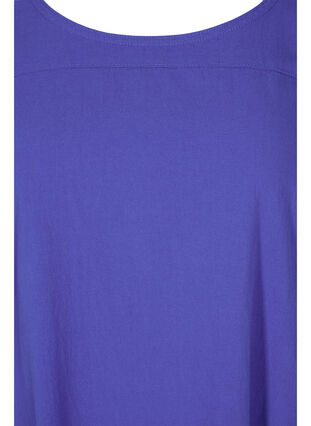 Katoenen jurk met korte mouwen, Dazzling Blue, Packshot image number 2
