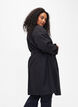 Trenchcoat met riem en split, Black, Model image number 2