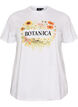 Organisch katoenen T-shirt met print aan de voorkant, Wit, Packshot image number 0