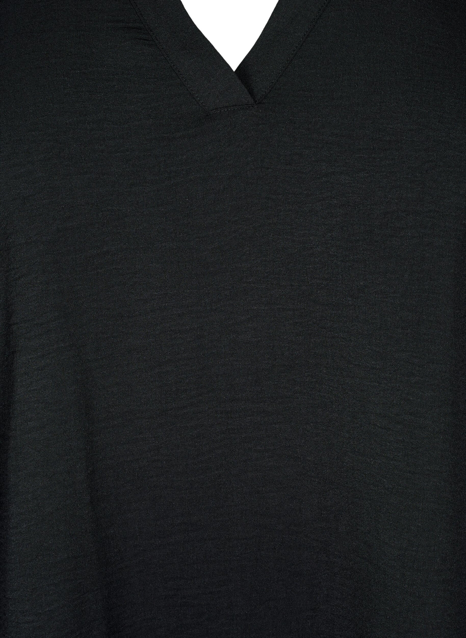 ZizziBlouse met 3/4 mouwen, Zwart, Packshot image number 2