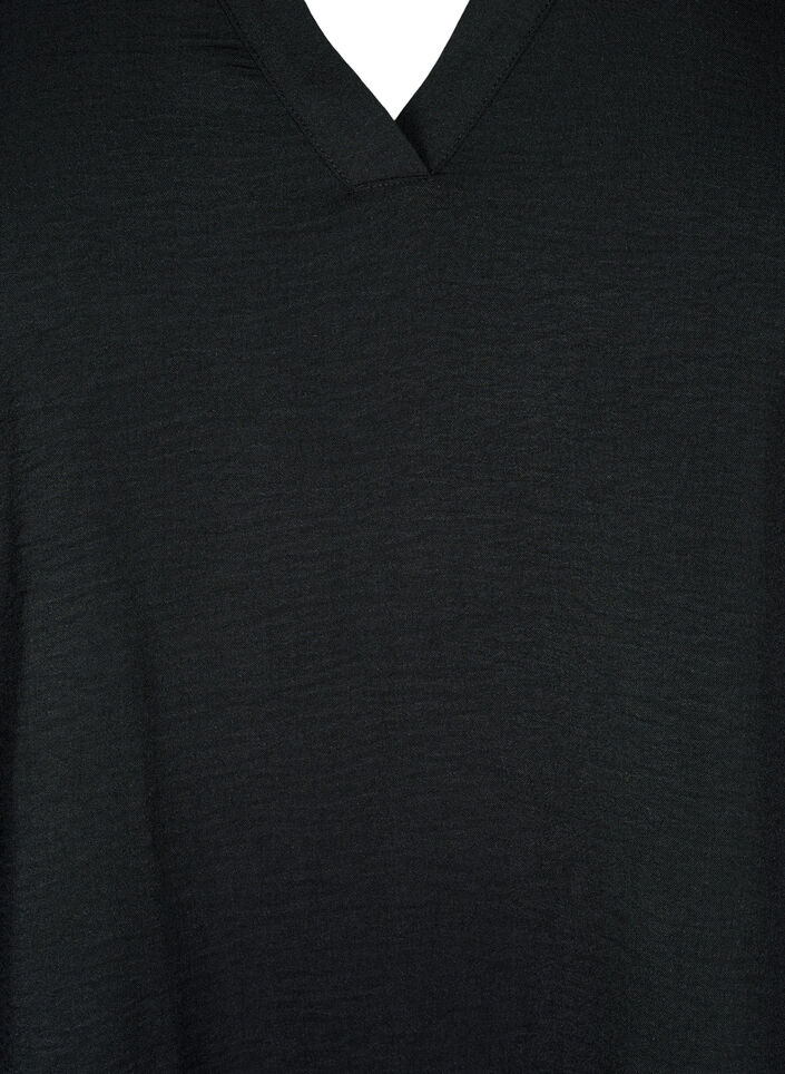 Blouse met 3/4 mouwen, Zwart, Packshot image number 2