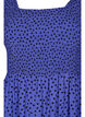 Gestippelde viscose jurk met smok, R.Blue w. Black Dot, Packshot image number 2