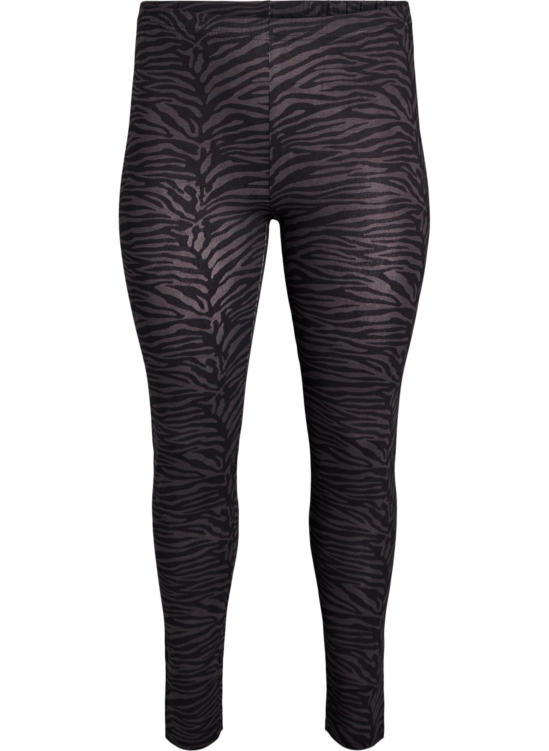 Zizzi Viscose leggings met print, Zwart, Packshot image number 0