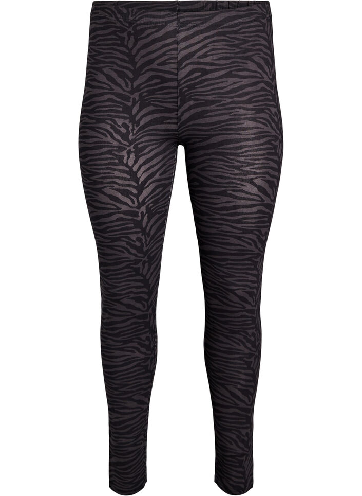 Viscose leggings met print, Zwart, Packshot image number 0