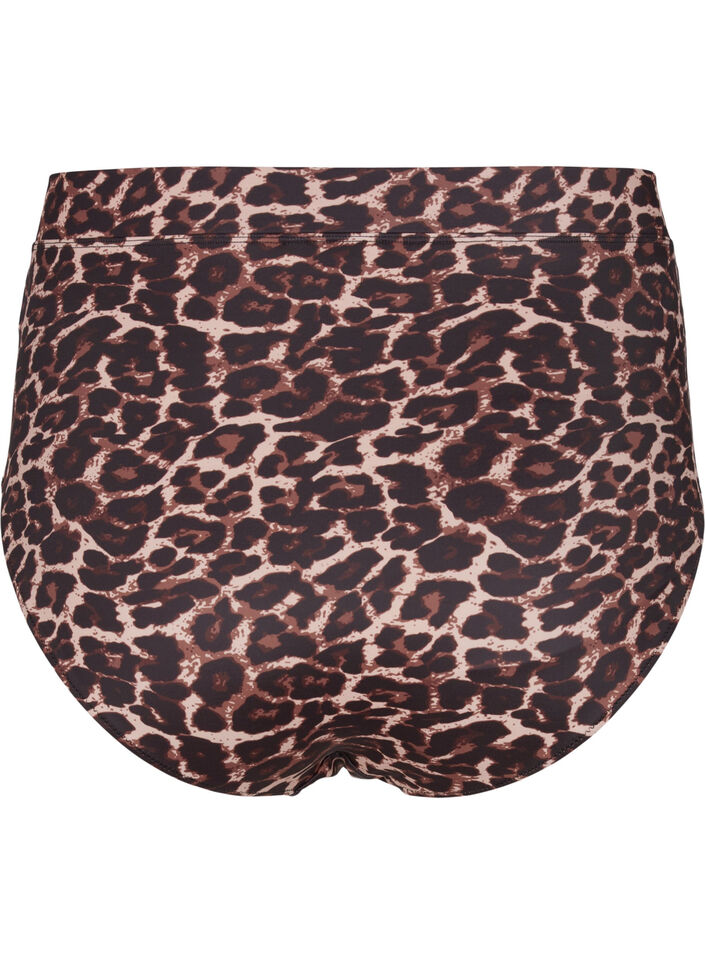 Bikinislip met print en hoge taille, Autentic Leopard, Packshot image number 1