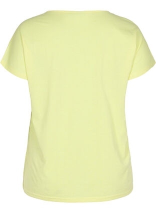 T-shirt met mix van katoen, Pale Banana, Packshot image number 1