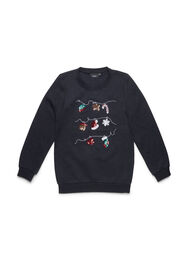 Kerst sweatshirt voor kinderen, Black Decoration