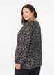 Blouse met lange mouwen en luipaardprint, Grijs, Model image number 2