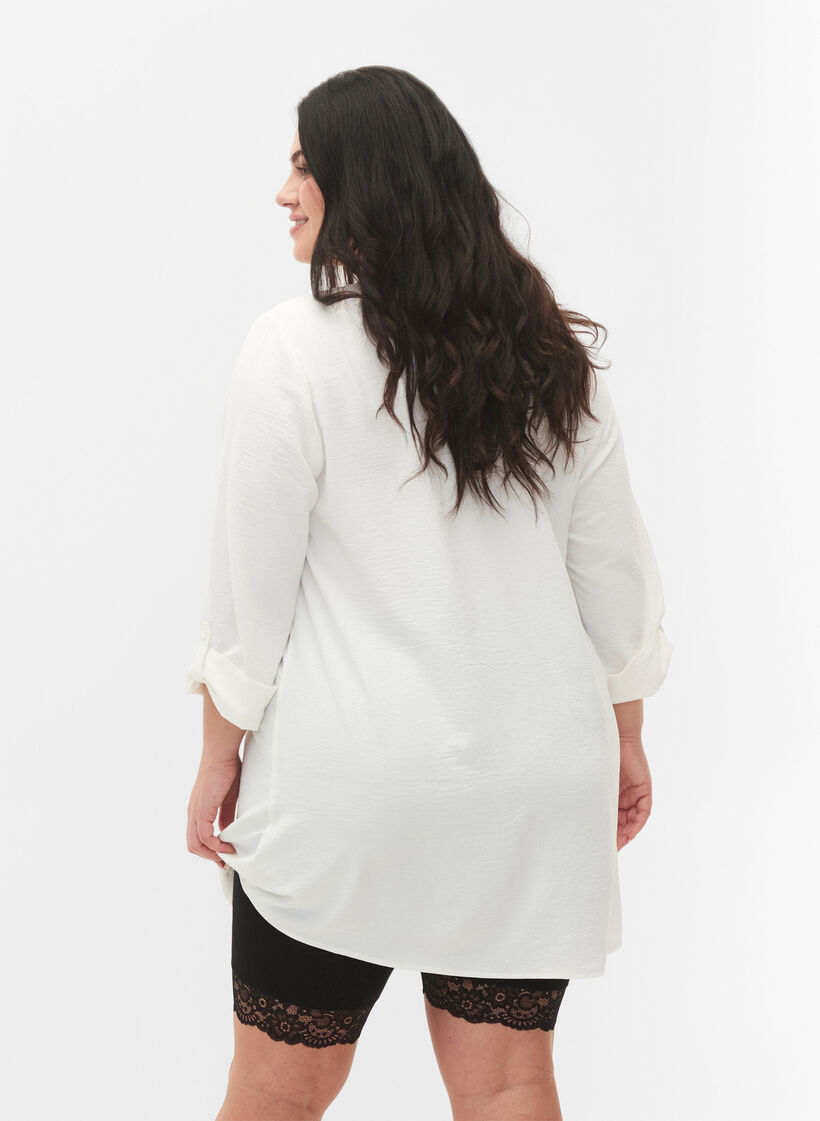 Fietsbroekje met kanten rand, Zwart, Model image number 2