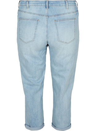 7/8 jeans met hoge taille, Light blue denim, Packshot image number 1