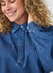 Denim blouse met ballonpasvorm, Blauw, Model image number 3