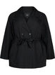 Trenchcoat met riem en zakken, Black, Packshot image number 0