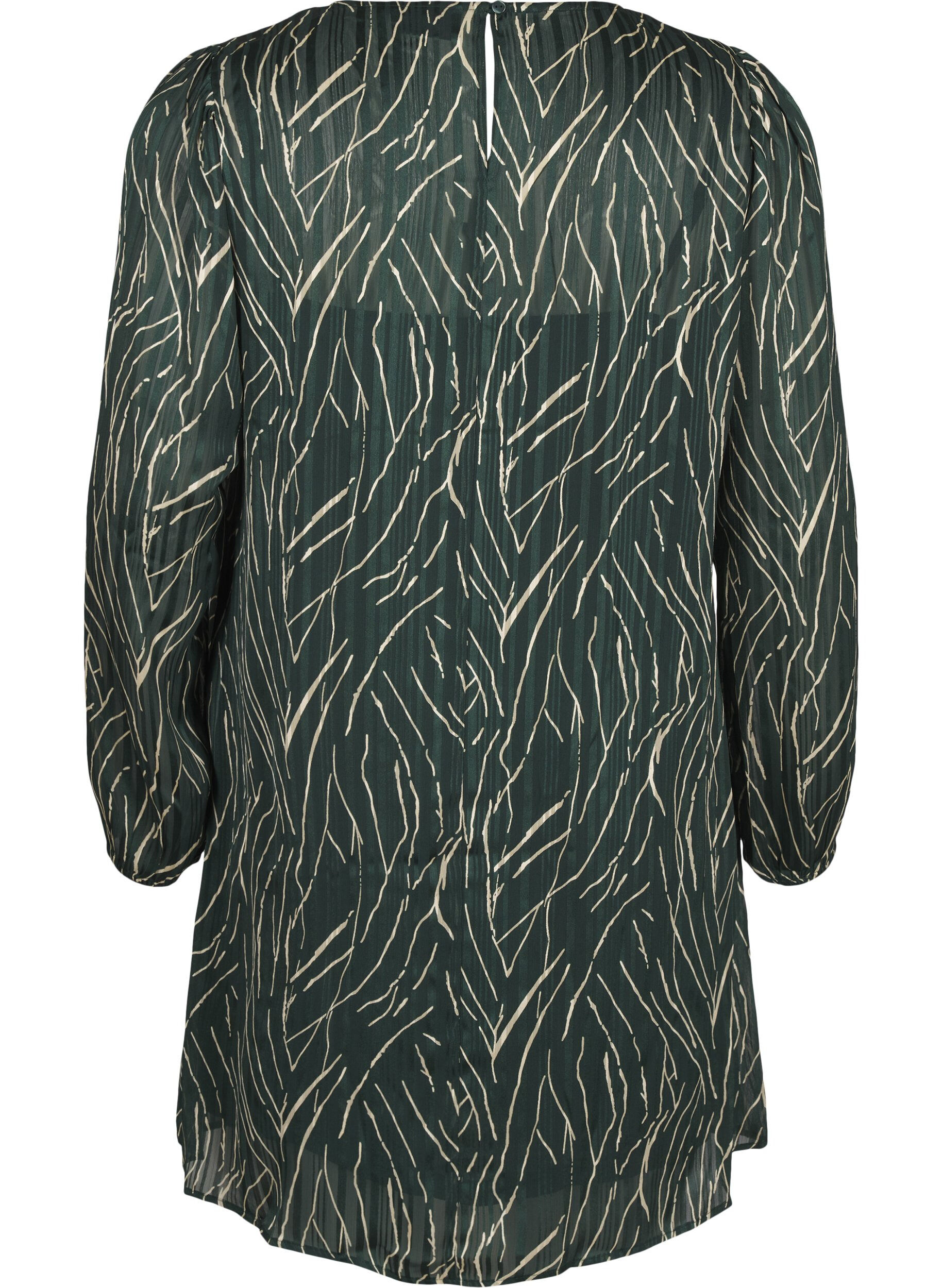 Zizzi Korte jurk met print en een ronde hals, Scarab Safari AOP, Packshot image number 1