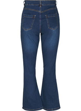 Ellen bootcut jeans met hoge taille, Dark blue denim, Packshot image number 1