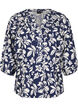 Katoenen blouse met 3/4 mouwen en print, Naval Academy Flower, Packshot image number 0