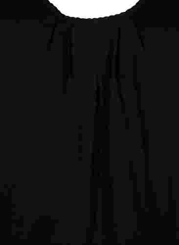 2-pack katoenen topje met kanten randje, Black / Black, Packshot image number 2