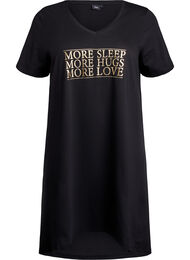 Nachtjapon van biologisch katoen met V-hals, 