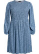 Jurk met een gesmokte top en fijn bloemetjespatroon, Blauw, Packshot image number 0