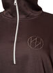 Sportieve sweatshirtjurk met hoge kraag en ritssluiting, Bruin, Packshot image number 2