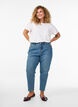 Mille Mom Fit Jeans met hoge taille, Blauw, Model image number 0