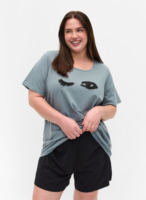 Pyjama t-shirt met korte mouwen en print
