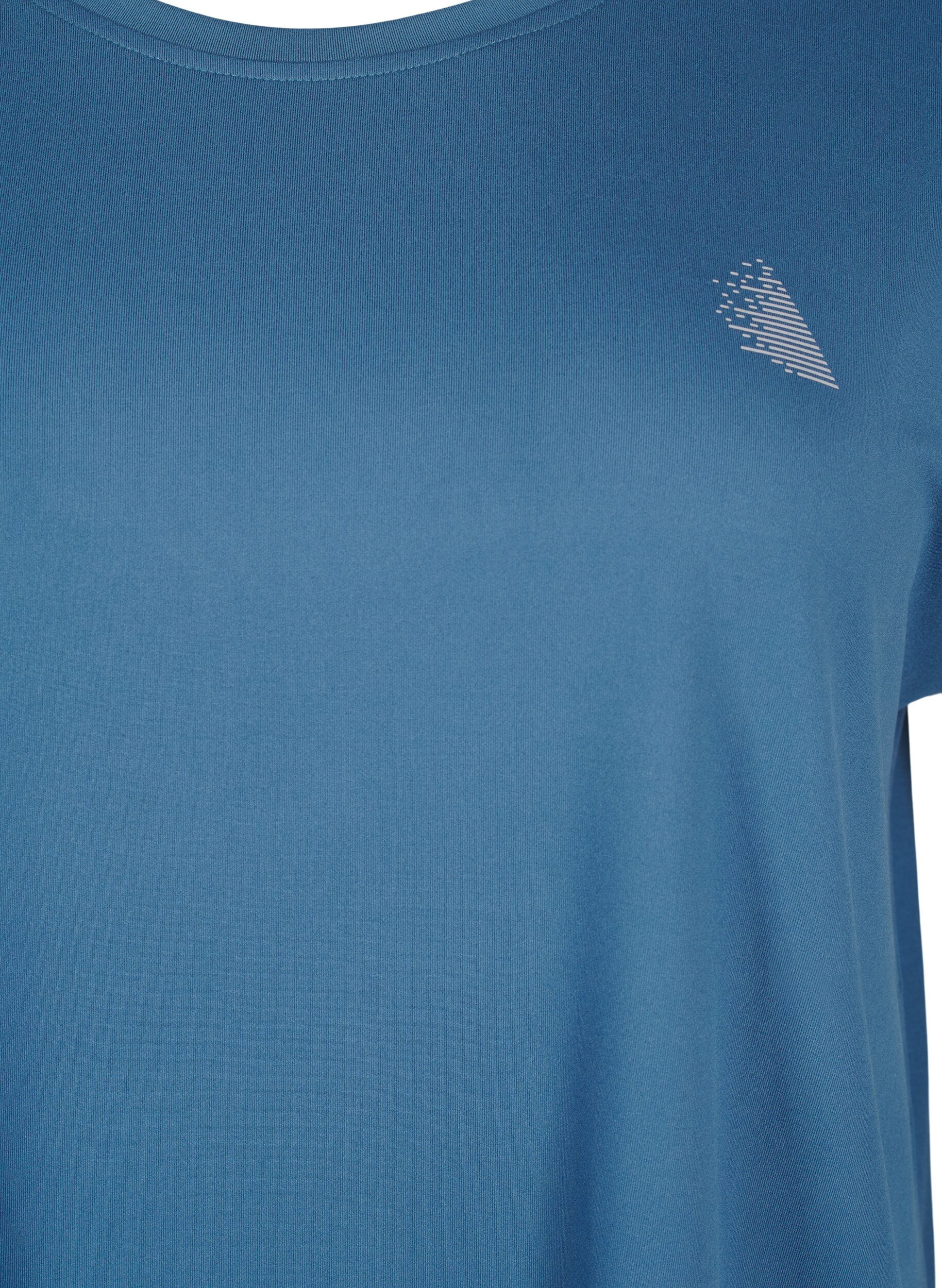 Zizzi Effen gekleurd T-shirt voor sporten, Blauw, Packshot image number 2