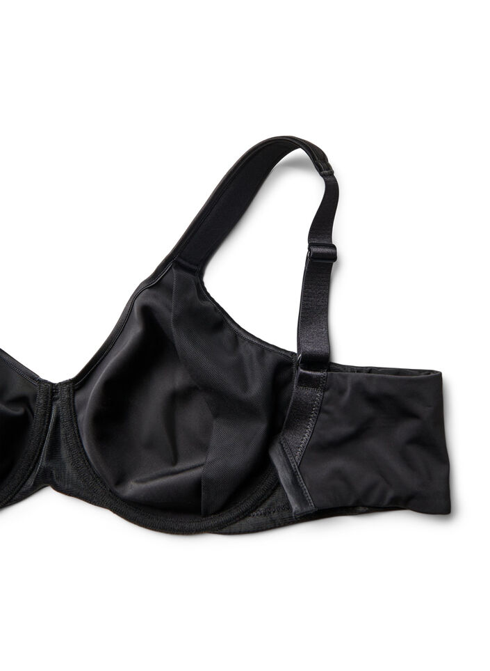 Minimizer-bh met gewatteerde bandjes, Zwart, Packshot image number 3