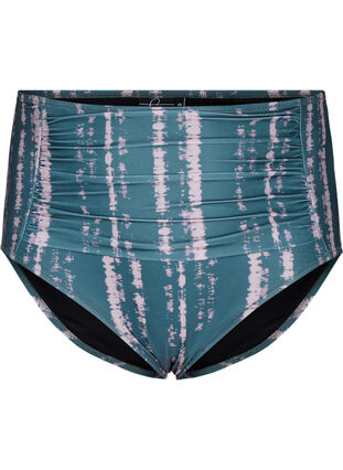 Bikinibroekje met extra hoge taille en print, Tie Dye AOP, Packshot image number 0