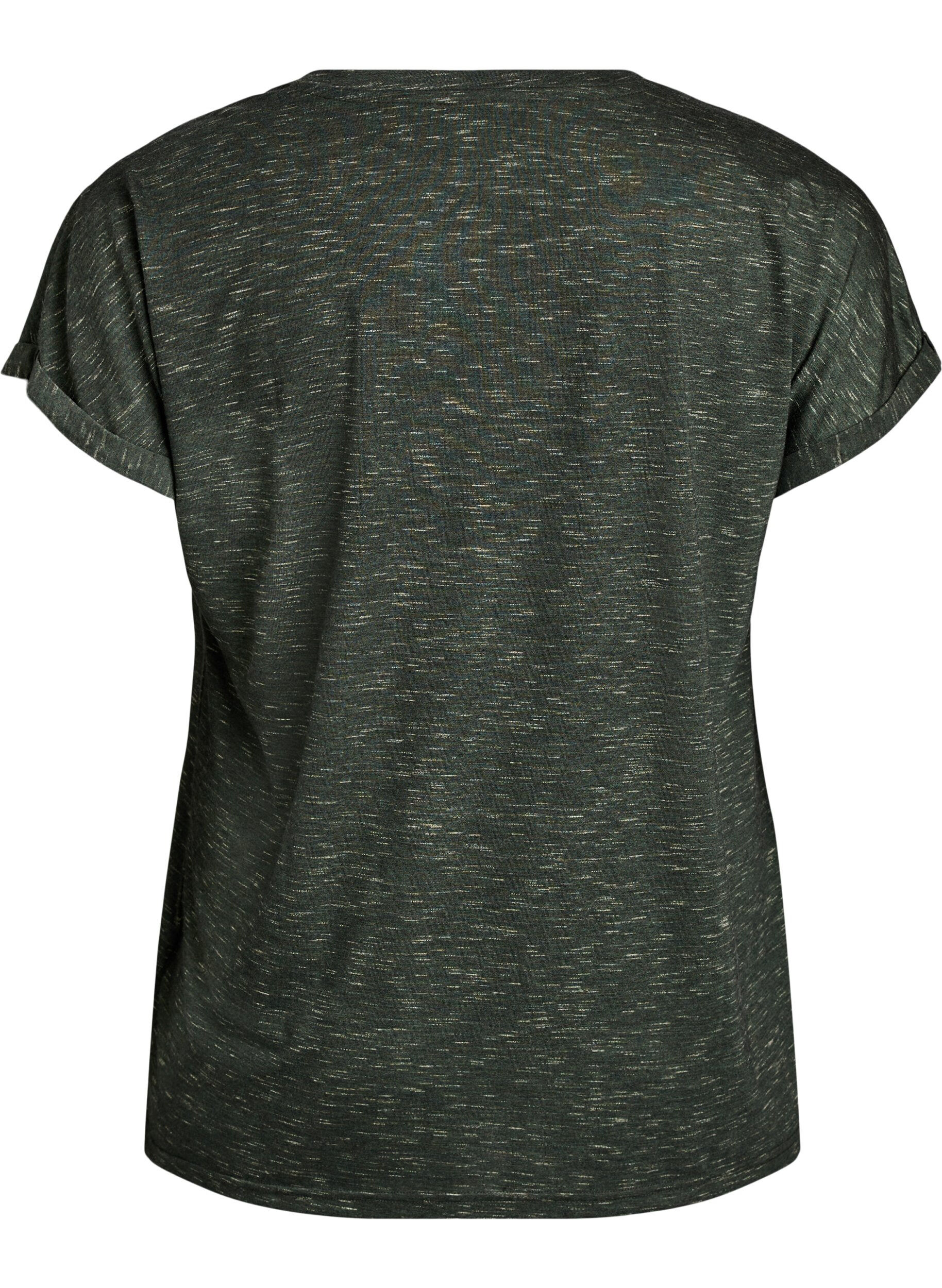 Zizzi Losse workout T-shirt met korte mouwen, Groen, Packshot image number 1