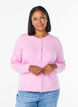 Cardigan met ronde knopen, Roze, Model image number 0
