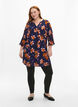 Gebloemde tuniek met 3/4 mouwen, Peacoat Flower AOP, Model image number 2