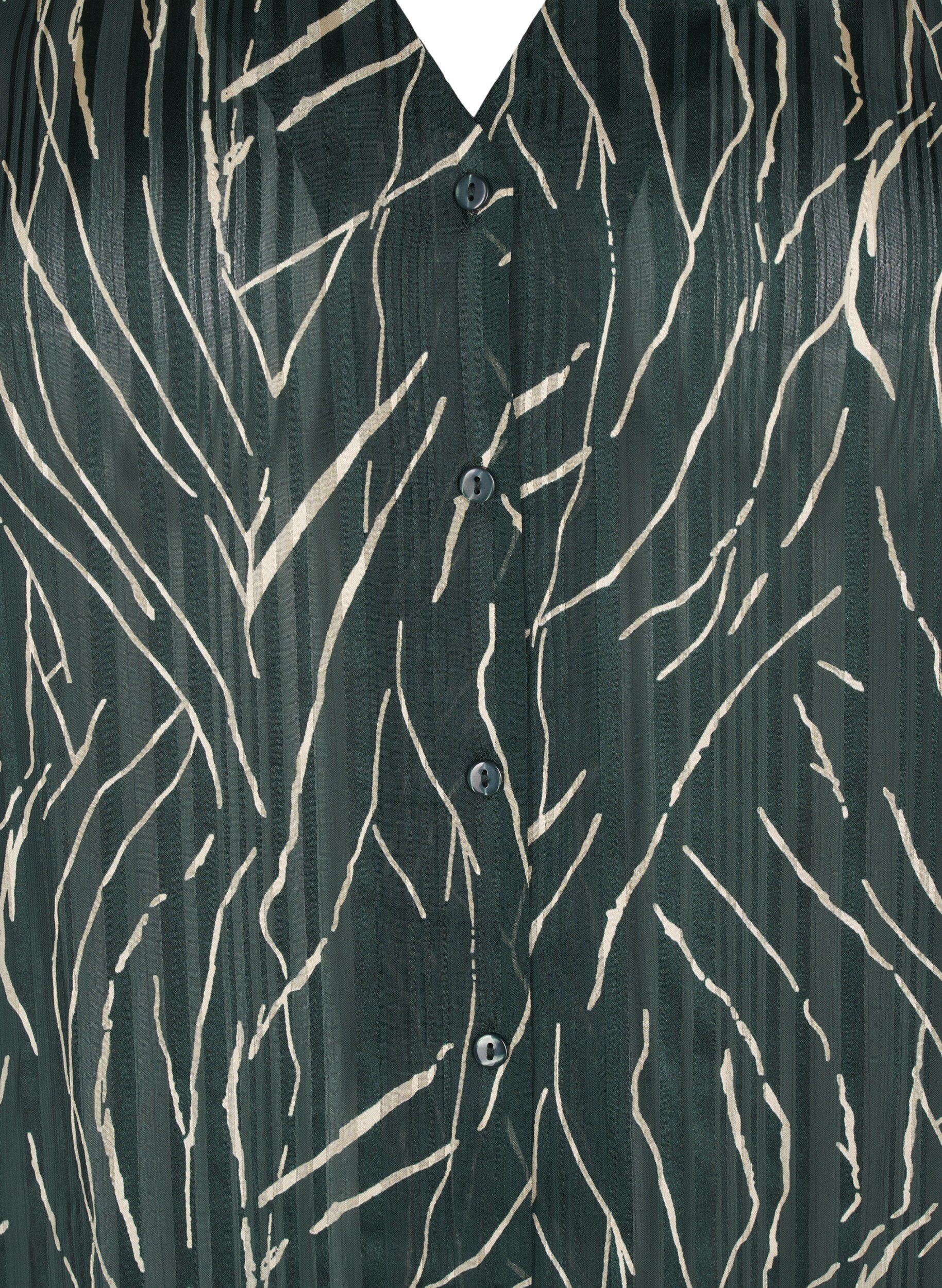 Zizzi Overhemd met lange mouwen en knopen, Groen, Packshot image number 2