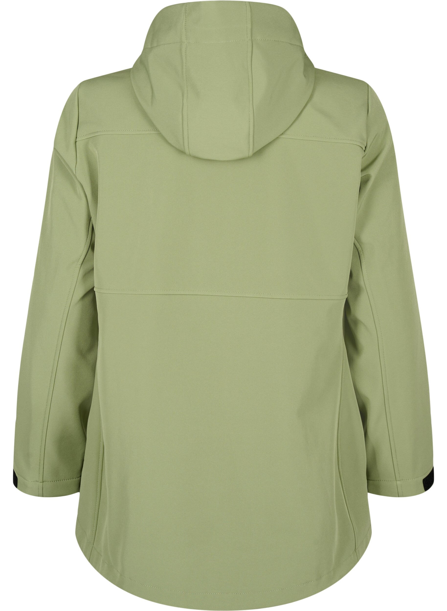 Zizzi Korte softshell jas met zakken, Oil Green, Packshot image number 1