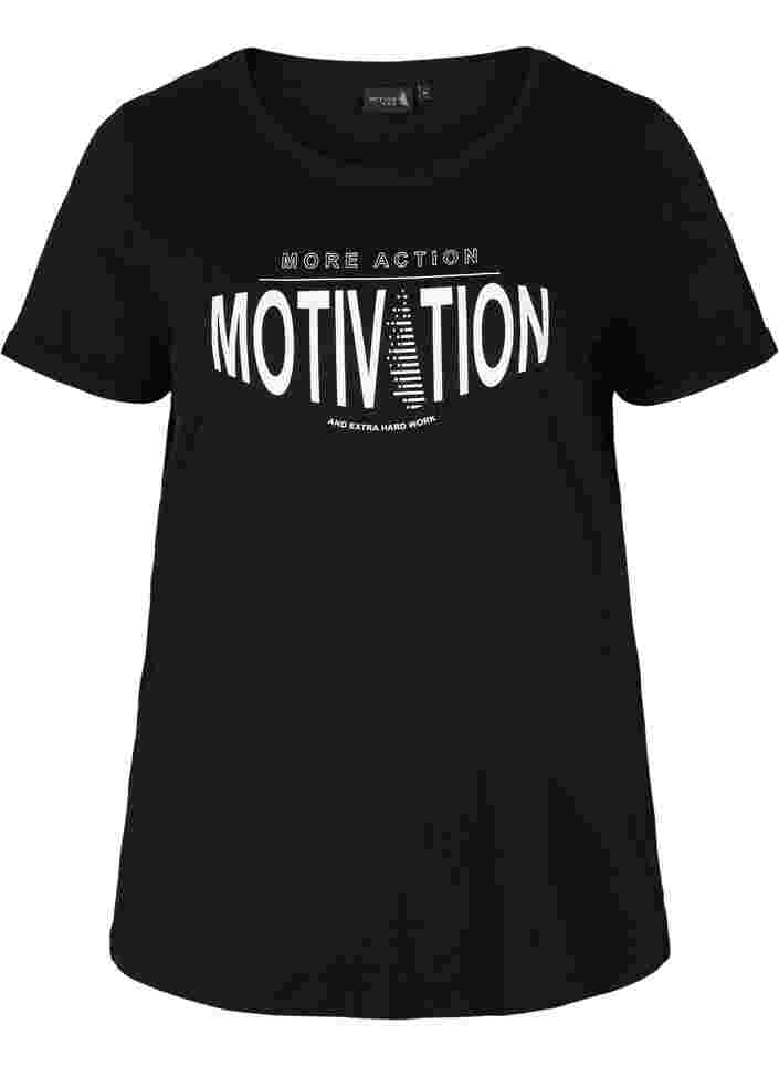 Trainingsshirt met print, Black More Action, Packshot image number 0