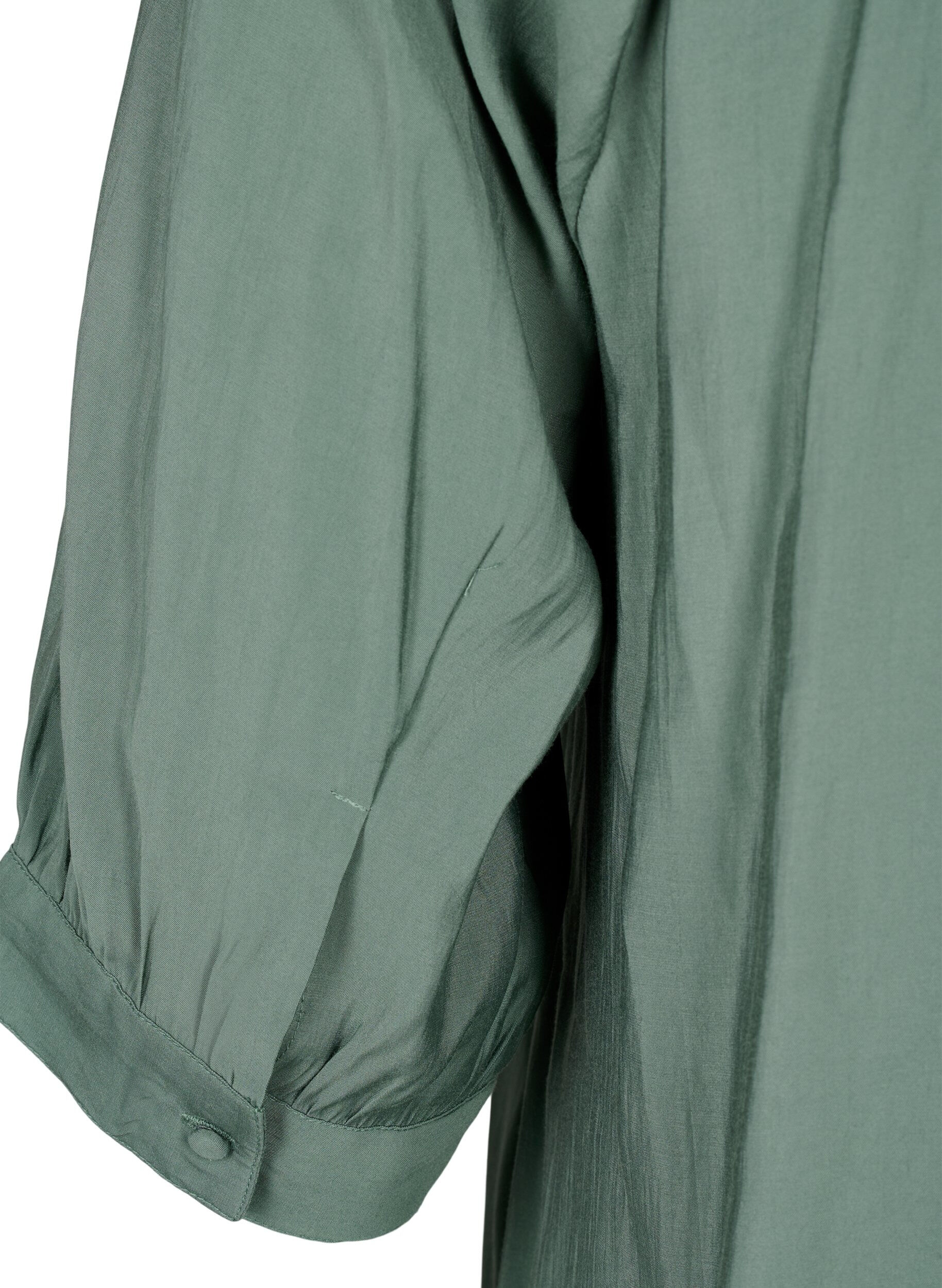 Zizzi Visico- tuniek met 3/4 mouw, Duck Green, Packshot image number 3