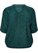 Blouse met golvende textuur en ballonvorm, Groen, Packshot image number 0