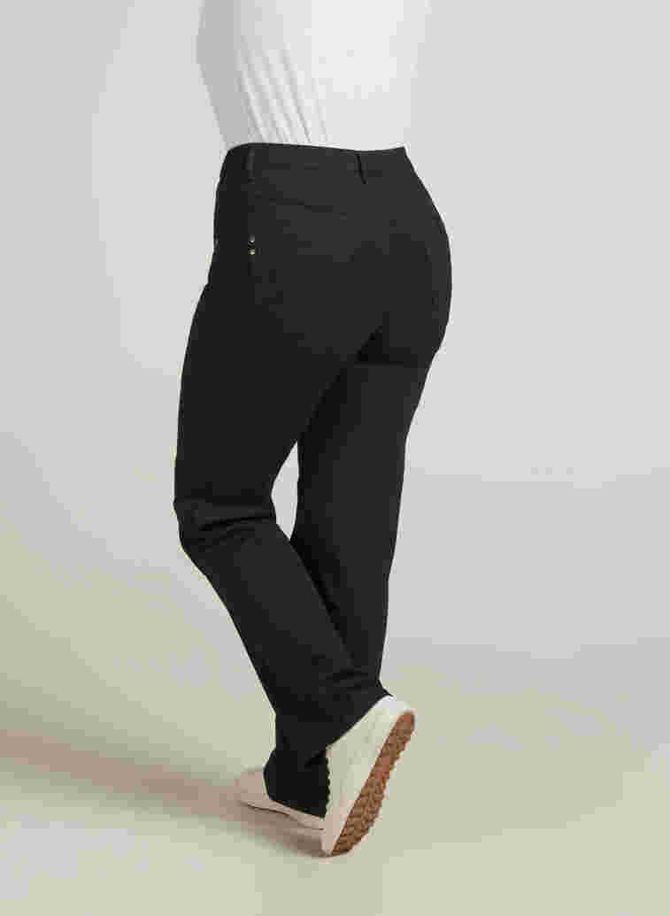 Regular fit Gemma jeans met hoge taille, Black, Model image number 1