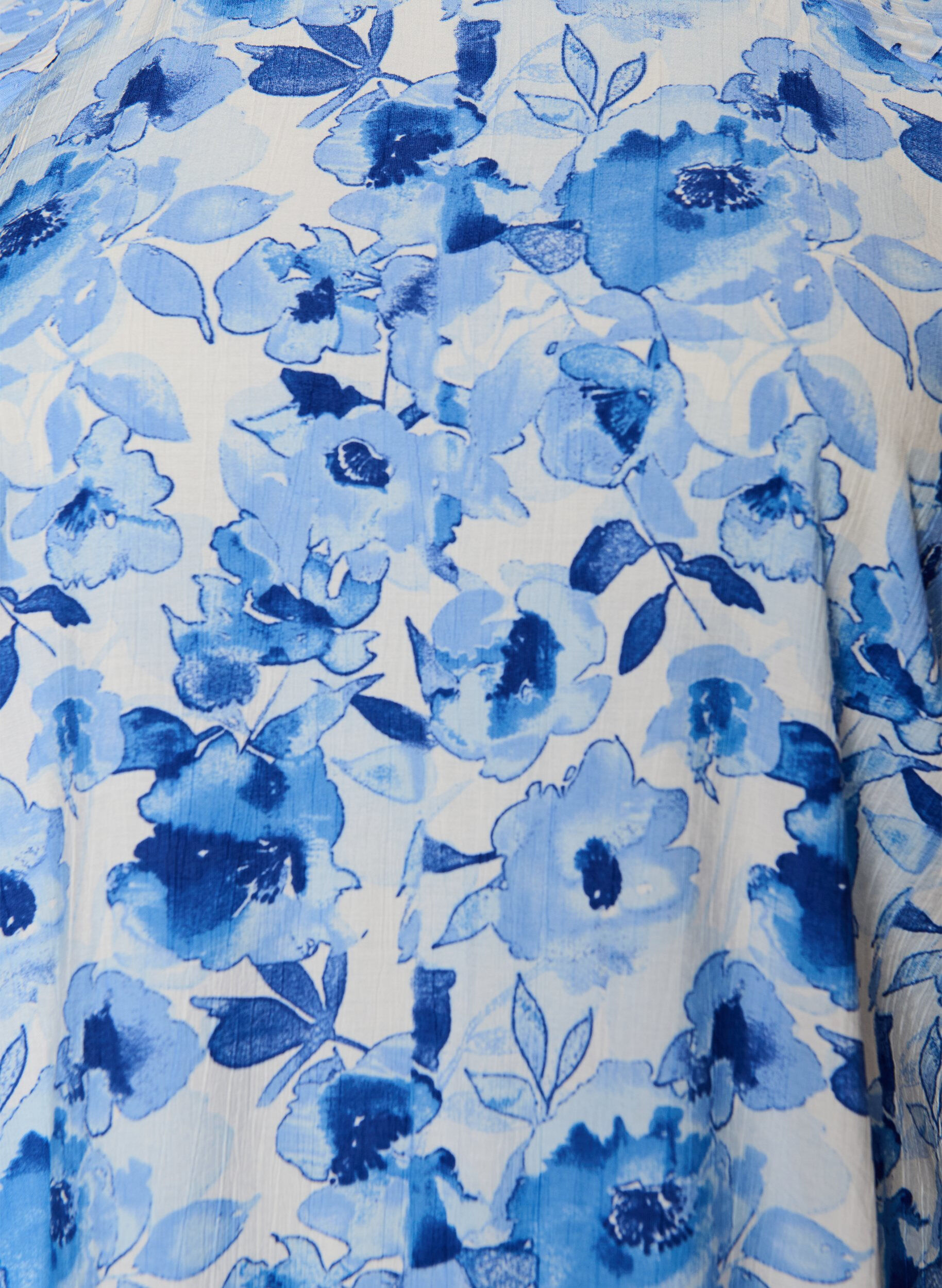 Zizzi Korte viscose jurk met ballonmouwen, 9991, Packshot image number 2