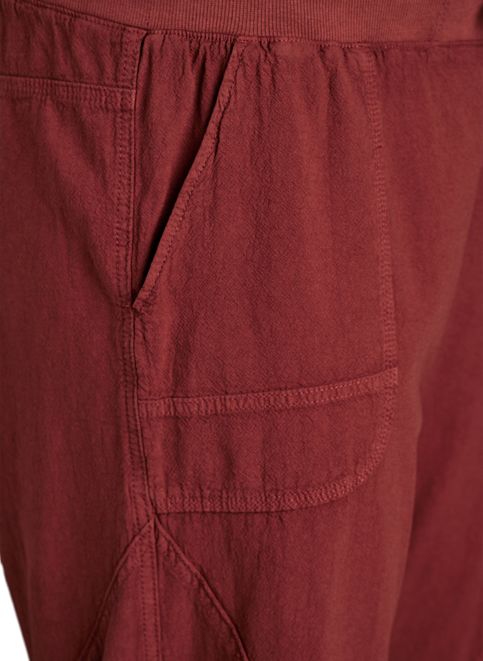 ZizziKatoenen Capri-broek, Rood, Packshot image number 2