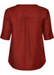 Overhemd blouse met V-hals en korte mouwen, Rood, Packshot image number 1